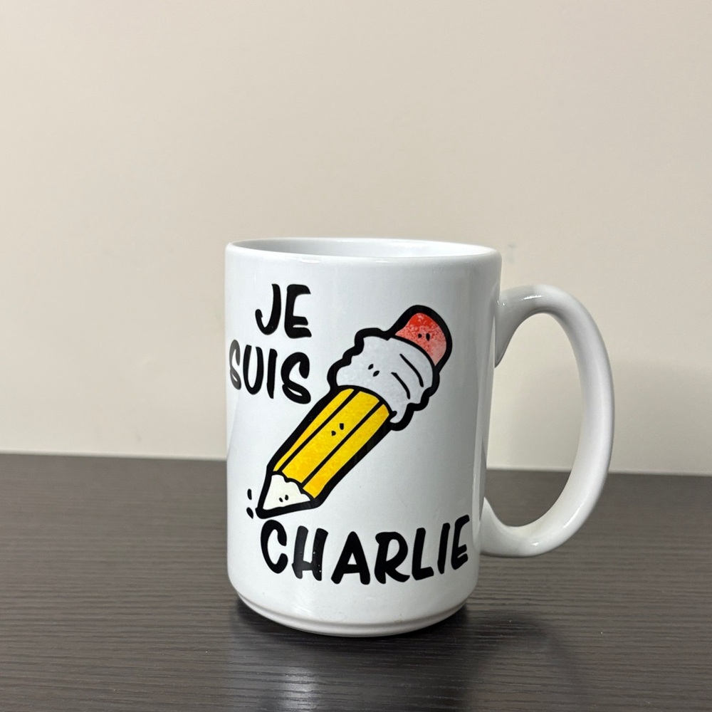 White Mug with Pencil Design